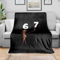 67 Six Seven Christmas Throw Blanket Marcus The Worm Meme - Wonder Print Shop