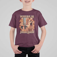 Marcus The Worm Meme T Shirt For Kid Where Is Jimbo James - Wonder Print Shop