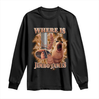Marcus The Worm Meme Long Sleeve Shirt Where Is Jimbo James - Wonder Print Shop