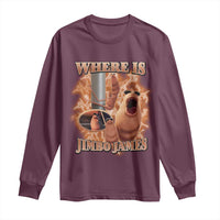 Marcus The Worm Meme Long Sleeve Shirt Where Is Jimbo James - Wonder Print Shop