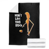 Marcus The Worm Meme Throw Blanket Do Not Like This Rock - Wonder Print Shop
