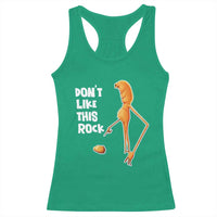 Marcus The Worm Meme Racerback Tank Top Do Not Like This Rock - Wonder Print Shop