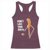 Marcus The Worm Meme Racerback Tank Top Do Not Like This Rock - Wonder Print Shop