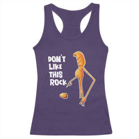 Marcus The Worm Meme Racerback Tank Top Do Not Like This Rock - Wonder Print Shop