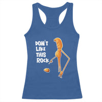 Marcus The Worm Meme Racerback Tank Top Do Not Like This Rock - Wonder Print Shop