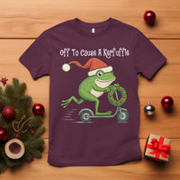 Off To Cause A Kerfuffle T Shirt Funny Frog Christmas - Wonder Print Shop