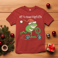 Off To Cause A Kerfuffle T Shirt Funny Frog Christmas - Wonder Print Shop