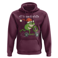 Off To Cause A Kerfuffle Hoodie Funny Frog Christmas - Wonder Print Shop
