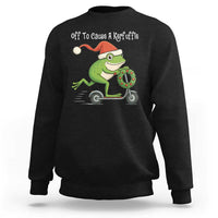 Off To Cause A Kerfuffle Sweatshirt Funny Frog Christmas - Wonder Print Shop