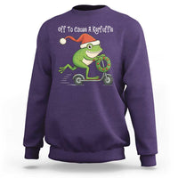 Off To Cause A Kerfuffle Sweatshirt Funny Frog Christmas - Wonder Print Shop