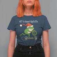 Off To Cause A Kerfuffle T Shirt For Women Funny Frog Christmas - Wonder Print Shop