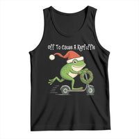 Off To Cause A Kerfuffle Tank Top Funny Frog Christmas - Wonder Print Shop
