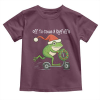 Off To Cause A Kerfuffle Toddler T Shirt Funny Frog Christmas - Wonder Print Shop