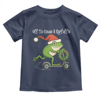 Off To Cause A Kerfuffle Toddler T Shirt Funny Frog Christmas - Wonder Print Shop