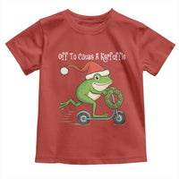 Off To Cause A Kerfuffle Toddler T Shirt Funny Frog Christmas - Wonder Print Shop