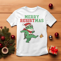 Merry Resistmas Frog Christmas T Shirt - Wonder Print Shop