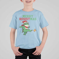 Merry Resistmas Frog Christmas T Shirt For Kid - Wonder Print Shop