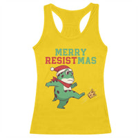 Merry Resistmas Frog Christmas Racerback Tank Top - Wonder Print Shop