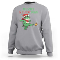 Merry Resistmas Frog Christmas Sweatshirt - Wonder Print Shop