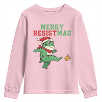 Merry Resistmas Frog Christmas Youth Sweatshirt - Wonder Print Shop