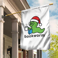 Bookworm Christmas Garden Flag Reading Book Lover - Wonder Print Shop