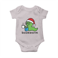Bookworm Christmas Baby Onesie Reading Book Lover - Wonder Print Shop
