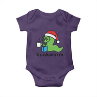 Bookworm Christmas Baby Onesie Reading Book Lover - Wonder Print Shop