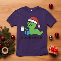 Bookworm Christmas T Shirt Reading Book Lover - Wonder Print Shop