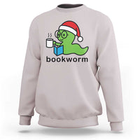 Bookworm Christmas Sweatshirt Reading Book Lover - Wonder Print Shop
