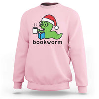 Bookworm Christmas Sweatshirt Reading Book Lover - Wonder Print Shop