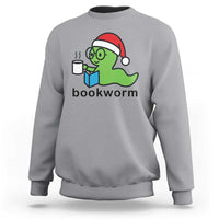 Bookworm Christmas Sweatshirt Reading Book Lover - Wonder Print Shop