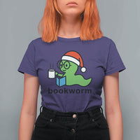 Bookworm Christmas T Shirt For Women Reading Book Lover - Wonder Print Shop