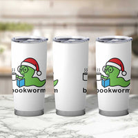 Bookworm Christmas Tumbler Cup Reading Book Lover - Wonder Print Shop