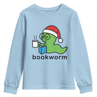 Bookworm Christmas Youth Sweatshirt Reading Book Lover - Wonder Print Shop