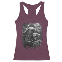 67 Six Seven Bigfoot Christmas Racerback Tank Top Sasquatch Ailen Selfie UFO Meme - Wonder Print Shop