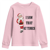 67 Six Seven Santa Christmas Meme Youth Sweatshirt I Saw That - Wonder Print Shop
