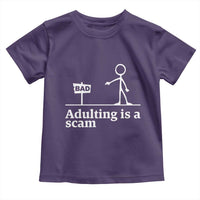 Adulting Is A Scam Toddler T Shirt Funny Quote Adult Humor - Wonder Print Shop