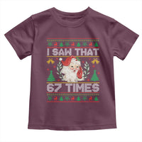 Funny Santa Christmas Toddler T Shirt I Saw That 67 Times - Wonder Print Shop