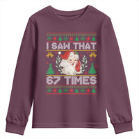Funny Santa Christmas Youth Sweatshirt I Saw That 67 Times - Wonder Print Shop