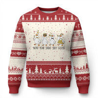 Silly Goose New Years 2026 Ugly Christmas Sweater Cute Goose Party Holiday - Wonder Print Shop
