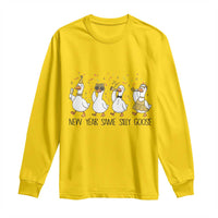 Silly Goose New Years 2026 Long Sleeve Shirt Cute Goose Party Holiday - Wonder Print Shop