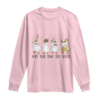 Silly Goose New Years 2026 Long Sleeve Shirt Cute Goose Party Holiday - Wonder Print Shop