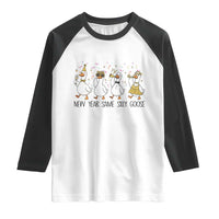 Silly Goose New Years 2026 Raglan Shirt Cute Goose Party Holiday - Wonder Print Shop