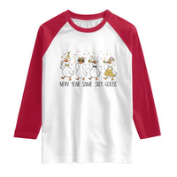 Silly Goose New Years 2026 Raglan Shirt Cute Goose Party Holiday - Wonder Print Shop