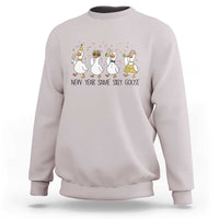 Silly Goose New Years 2026 Sweatshirt Cute Goose Party Holiday - Wonder Print Shop