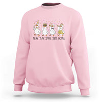 Silly Goose New Years 2026 Sweatshirt Cute Goose Party Holiday - Wonder Print Shop