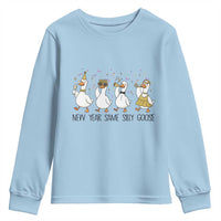 Silly Goose New Years 2026 Youth Sweatshirt Cute Goose Party Holiday - Wonder Print Shop