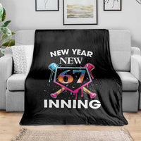 Funny Six Seven Meme Throw Blanket 67 Number Sports American Football Ice Cream Drip - Wonder Print Shop