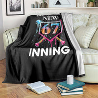 Funny Six Seven Meme Throw Blanket 67 Number Sports American Football Ice Cream Drip - Wonder Print Shop