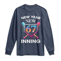 Funny Six Seven Meme Long Sleeve Shirt 67 Number Sports American Football Ice Cream Drip - Wonder Print Shop